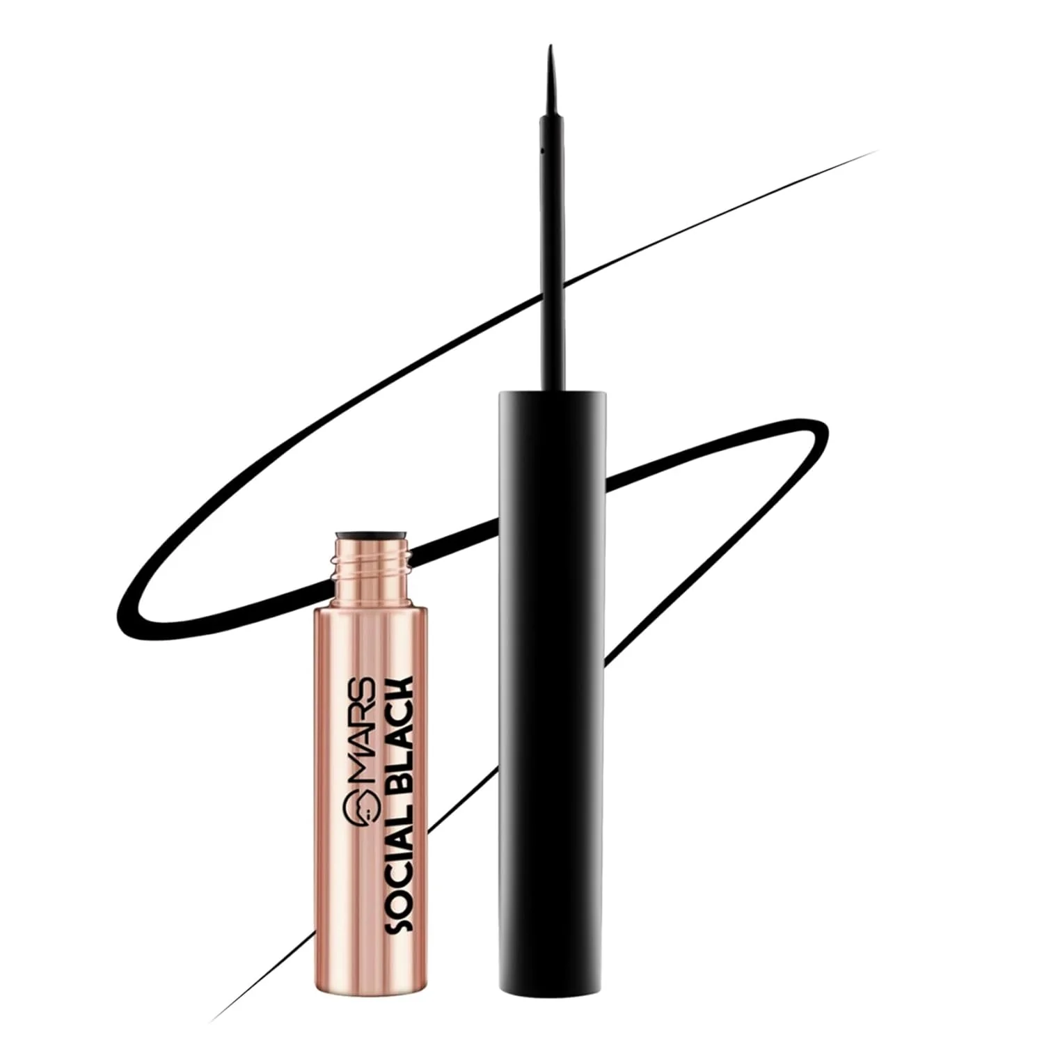 MARS Smudge Proof Waterproof Eyeliner – Intense Black, Long-Lasting, Quick-Dry Formula