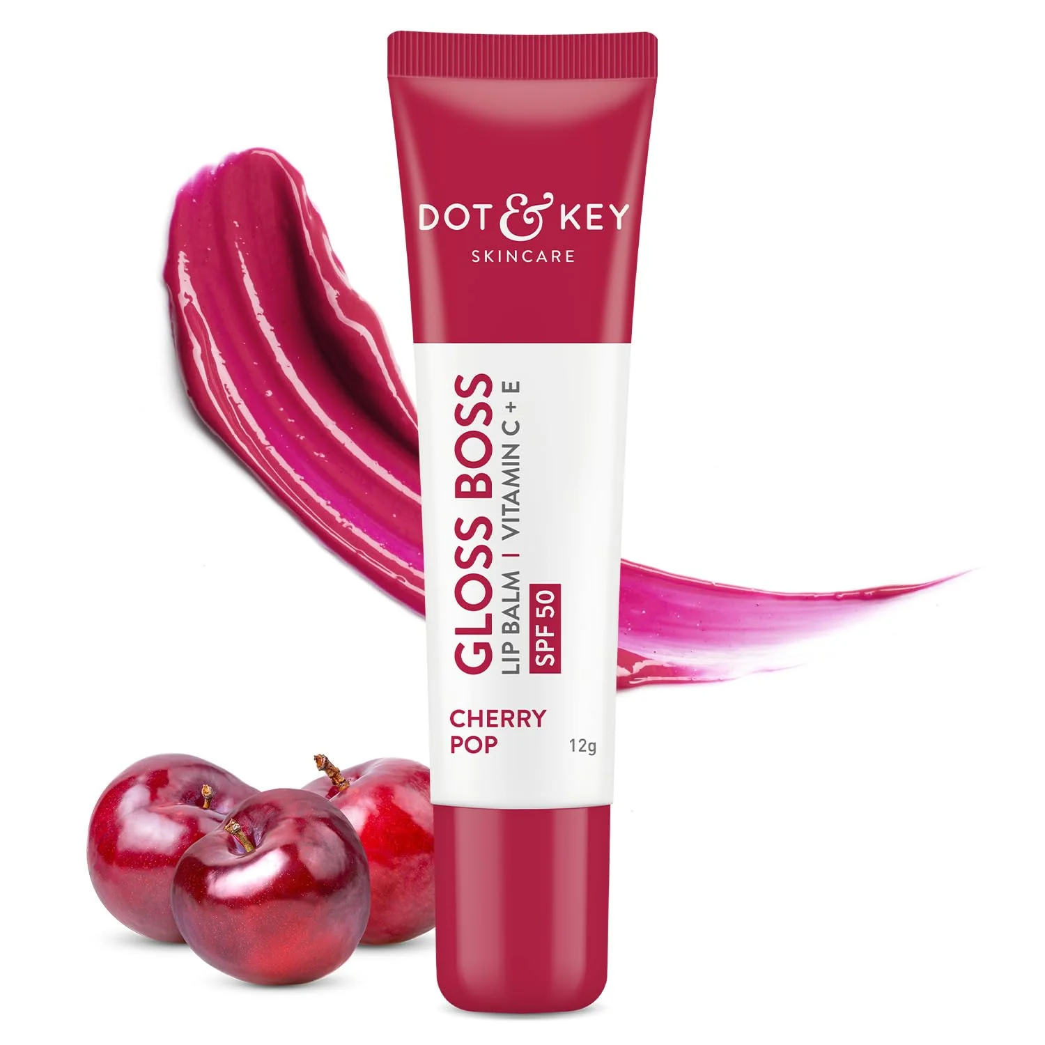 Dot & Key Cherry Lip Balm with SPF 50 – Hydrating, Tinted & Pigmentation-Correcting