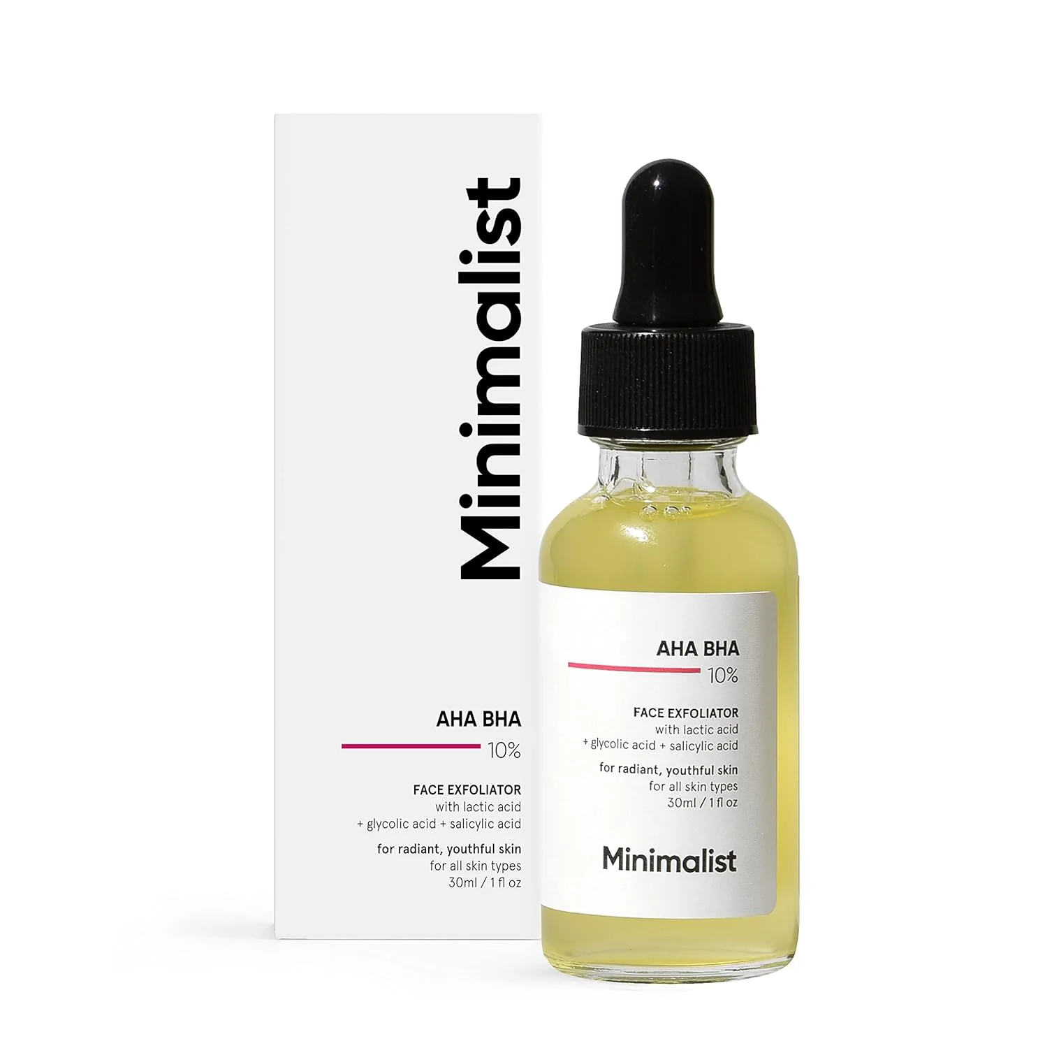 Minimalist 10% AHA BHA Exfoliating Serum For Beginners