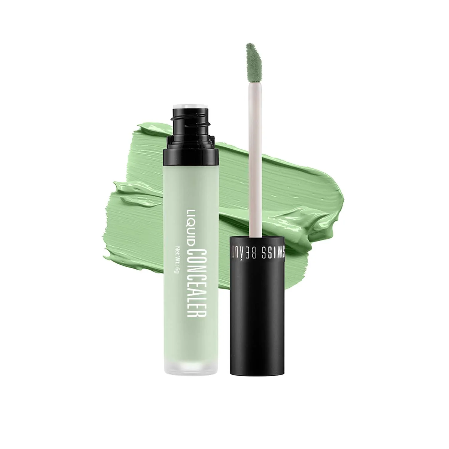 SWISS BEAUTY Liquid Light Weight Concealer – Full Coverage Matte Finish | Green