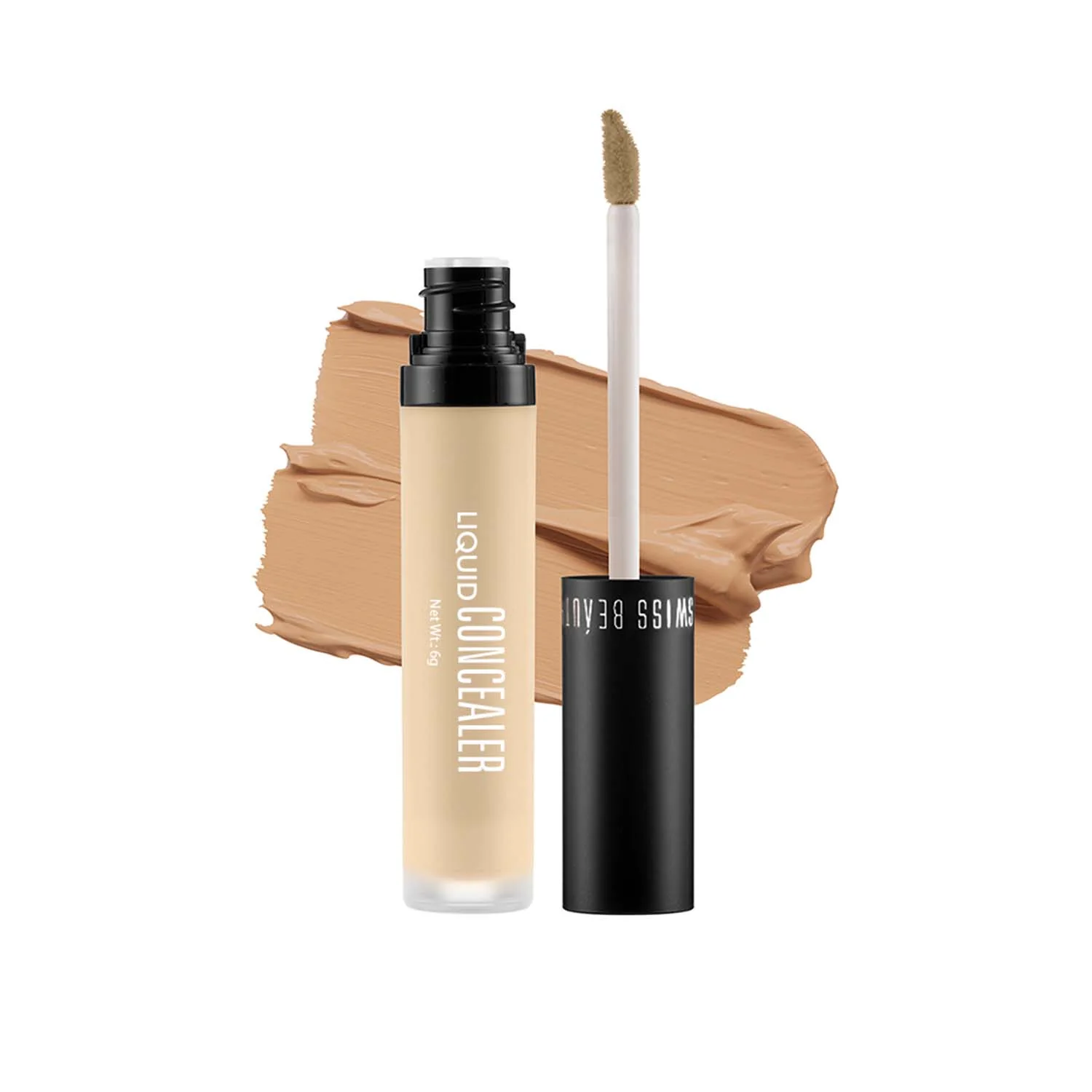 SWISS BEAUTY Liquid Light Weight Concealer – Full Coverage Matte Finish | Medium-Beige